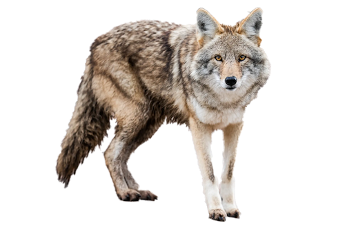 cutout of a coyote